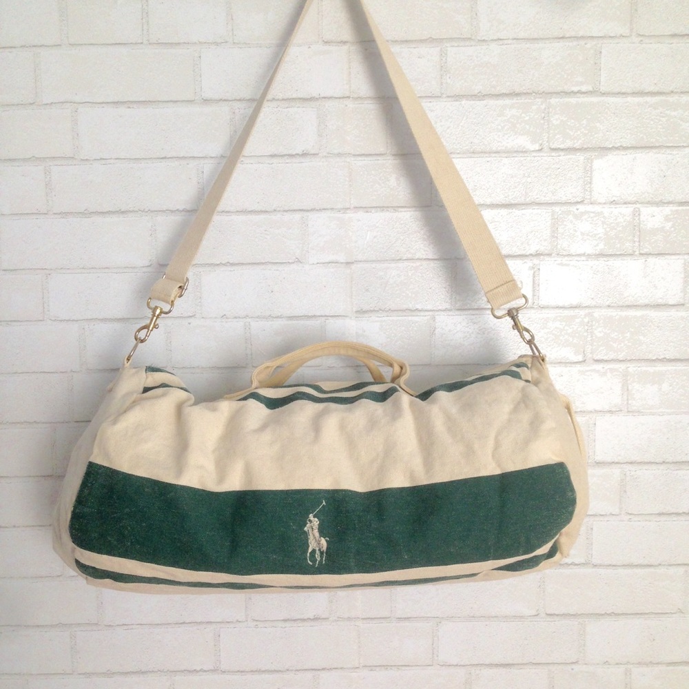 Vintage Polo Ralph Lauren Canvas Duffle Gym Bag